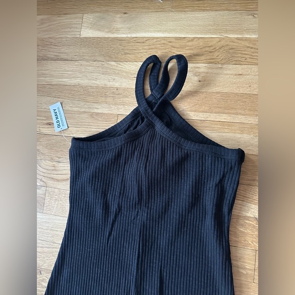 🖤 Timeless Elegance | Old Navy Black Ribbed Halter‎ Midi Dress (M) ✨ - Picture 4 of 7